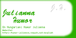 julianna humor business card